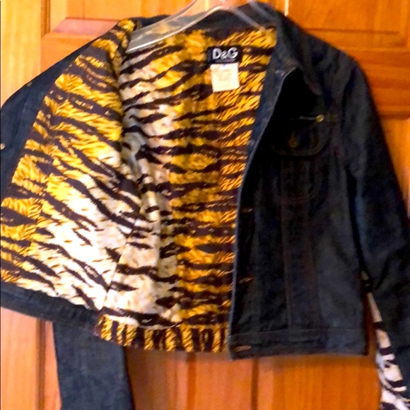 Dolce & Gabbana Jackets & Blazers - D&G  TIGER STRIPED JEAN JACKET